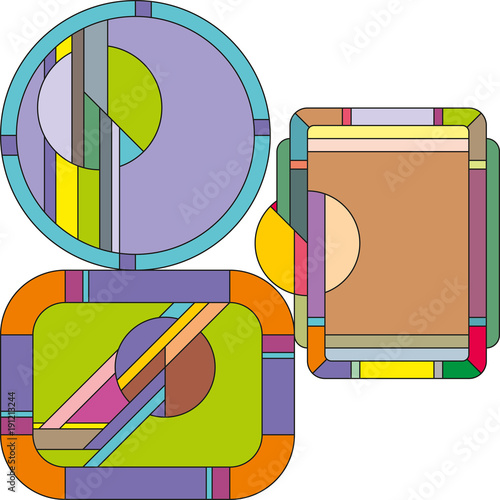 Art Deco Vector Colored Abstract Geometric Pattern Art Deco Art Deco Vector Colored Abstract Geometric Pattern Art Deco