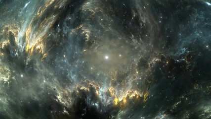 Wall Mural - globular nebula after supernova explosion in deep space, animation