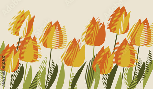 Yellow tulip spring floral ...