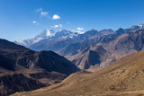 Fototapeta Góry - Mount Dhaulagiri and Tukuche Peak, Mountain landscape Nepal.