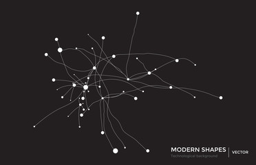 Vector abstract circuit networking blockchain concept