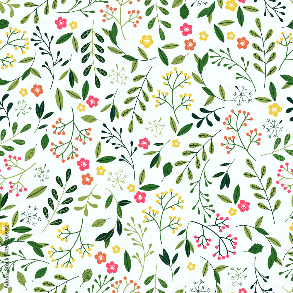 Photo Seamless Spring Floral Pattern.