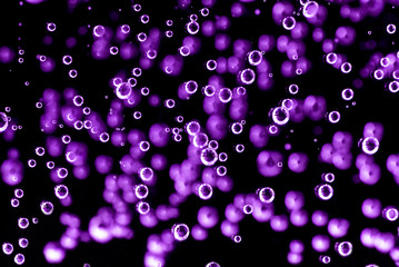 The purple bubbles in soda water as a texture.