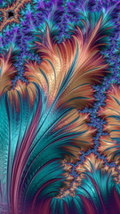 Wall Mural - an abstract computer generated fractal design. a fractal is a never-ending pattern. fractals are inf