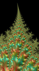 Wall Mural - an abstract computer generated fractal design. a fractal is a never-ending pattern. fractals are inf