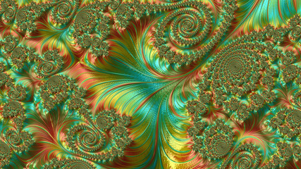 Wall Mural - an abstract computer generated fractal design. a fractal is a never-ending pattern. fractals are inf