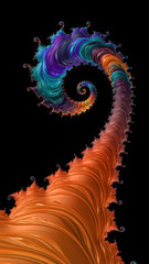Wall Mural - an abstract computer generated fractal design. a fractal is a never-ending pattern. fractals are inf