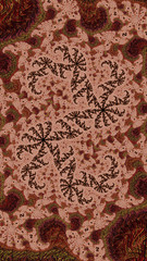 Wall Mural - an abstract computer generated fractal design. a fractal is a never-ending pattern. fractals are inf