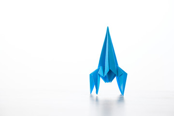 paper homemade origami rocket.