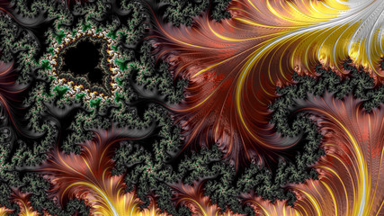 Wall Mural - an abstract computer generated fractal design. a fractal is a never-ending pattern. fractals are inf