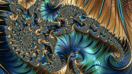 Wall Mural - an abstract computer generated fractal design. a fractal is a never-ending pattern. fractals are inf