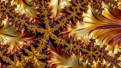 Wall Mural - an abstract computer generated fractal design. a fractal is a never-ending pattern. fractals are inf