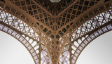 Fototapeta Paryż - architectural detail of the Eiffel Tower in Paris