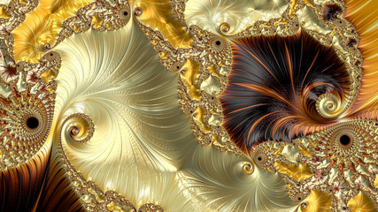 Wall Mural - abstract computer generated fractal design. a fractal is a never-ending pattern. fractals are infini