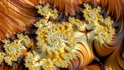 Wall Mural - abstract computer generated fractal design. a fractal is a never-ending pattern. fractals are infini