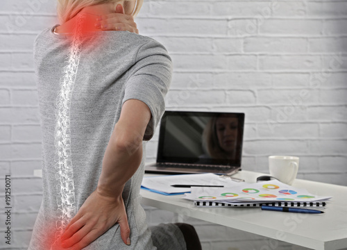 Fotografía Business Woman suffering from back pain