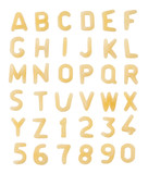 Fototapeta  - Alphabet made of macaroni letters isolated on white background