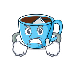 Poster - Angry tea cup mascot cartoon