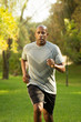 © digitalskillet1 - Fit African American man running.