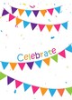 Celebration background with colorful bunting flags