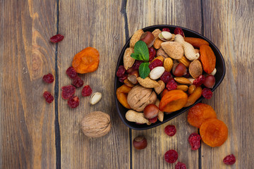 Wall Mural - Assortment of dry fruits and nuts