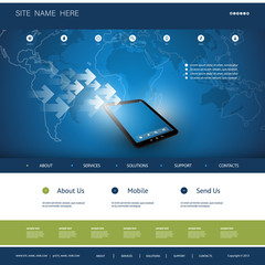 Wall Mural - Business, Connection, Network - Creative Website Template Design