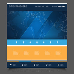 Wall Mural - Business, Connection, Network - Website Template Design