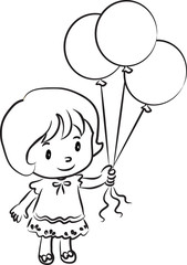  kids holding balloons