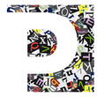 © puckillustrations - Vector geometric initial letter P on confused alphabet