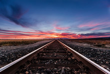 Vivid Railroad Sunset