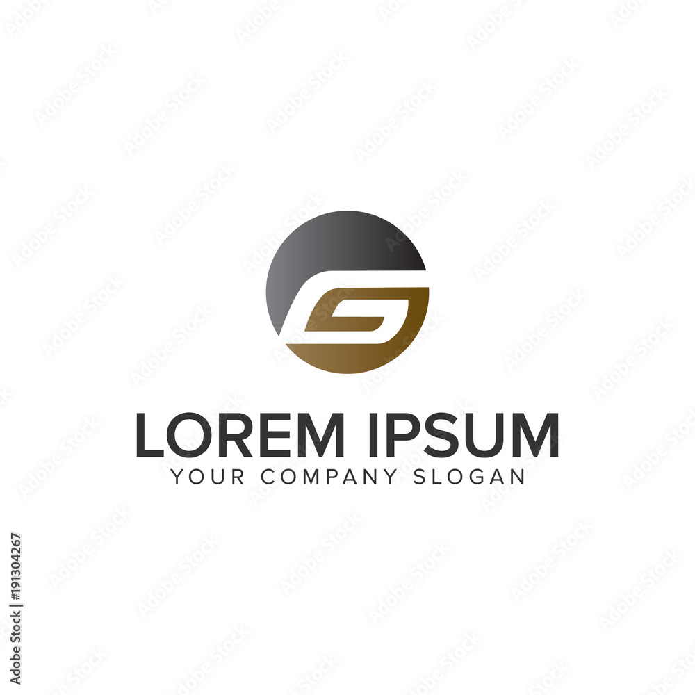 Letter G circle logo design concept template. fully editable vector ...