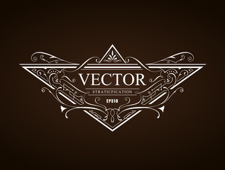 Wall Mural - vintage badge western antique label hand drawn engraving retro vector illustration.