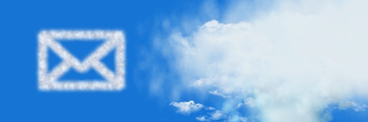 Sticker - Email message Cloud Icon with sky