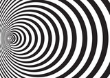 Fototapeta Przestrzenne - black white radial circles
