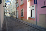 Fototapeta Uliczki - Empty streets of Riga old town.