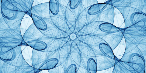 Wall Mural - blue abstract ornament