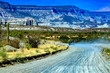 offroad in baja california landscape panorama desert road