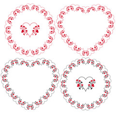 Sticker - heart and vine frames