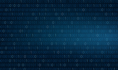 Binary Blue background Blue digital binary data code on screen abstract information technology background