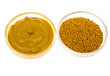 Spicy mustard in seeds and sauce