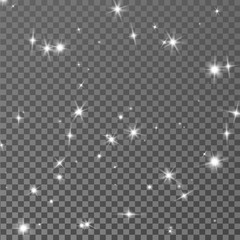 Wall Mural - vector white glitter stars background effect for luxury card.
