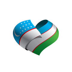 Uzbekistan flag, vector illustration