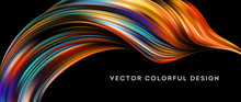 3d Abstract Colorful Fluid Design. Vector Illustration