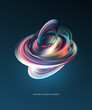 3d Abstract colorful fluid design. Vector illustration