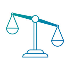 Wall Mural - justice scale isolated icon vector illustration design