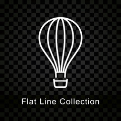 Poster - hot air balloon icon on checkered background