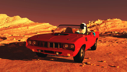 Wall Mural - The car on Mars