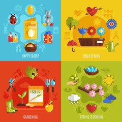 Sticker - Spring Easter 2x2 Icons Set