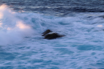 Canvas Print - Windy blue sea