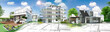 Leinwandbild Motiv Concept immobilier et construction de maison